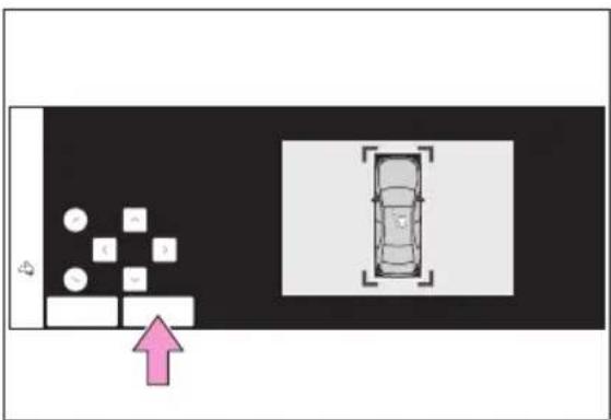 Diagram showing a vehicle layout with directional arrows and labeled points, likely illustrating a parking or traffic scenario.