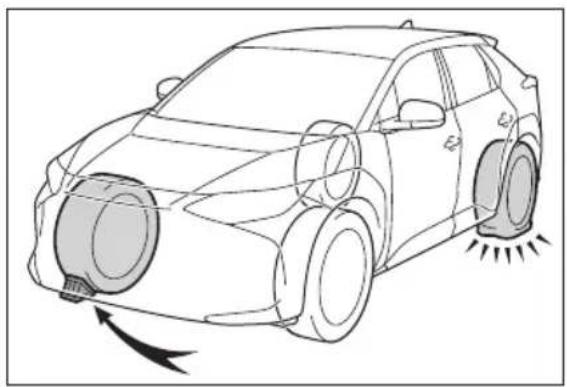SUBARU Solterra Limited (2023) - Replacing a flat tire - 1