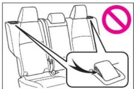 Diagram showing car seatbelting with a no-smoking symbol, indicating absence of seatbelting.