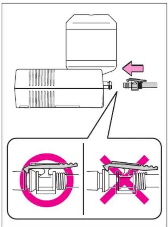 Diagram illustrating mechanical assembly or repair process with labeled components and directional arrows indicating movement.