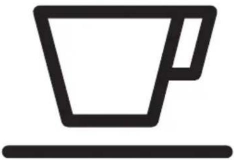 Simple line drawing of a coffee cup on a saucer (no text or symbols)