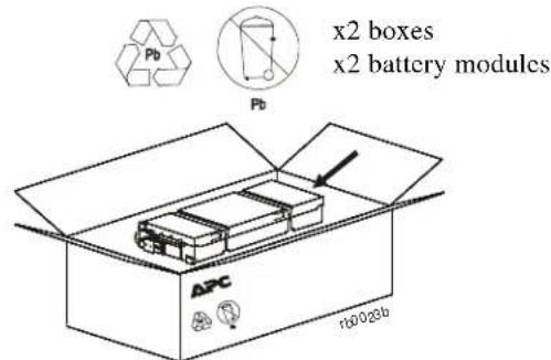 x2 boxes x2 battery modules Pb Pb A2C 160023b