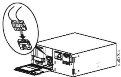 Diagram showing a device with internal components and an inset magnified view of a connector or module, labeled 'a' in the corner.