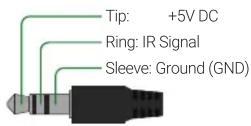 WyreStorm EX-100-H2 - IR RX Port Pinout - 1