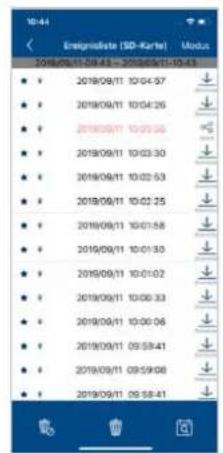 10:44 Ensignidiete (SD-Karte) Modus 2019/09/11 09:43 - 2019/09/11 10:43 • Y 2019/09/11 10:04:57 • F 2019/09/11 10:04:26 • Y 2019/09/11 10:03:36 • Y 2019/09/11 10:03:30 • Y 2019/09/11 10:02:53 • Y 2019/09/11 10:02:25 • Y 2019/09/11 10:01:58 • Y 2019/09/11 10:01:30 • Y 2019/09/11 10:01:02 • Y 2019/09/11 10:00:33 • Y 2019/09/11 10:00:06 • Y 2019/09/11 09:58:41 • Y 2019/09/11 09:59:08 • Y 2019/09/11 09:58:41