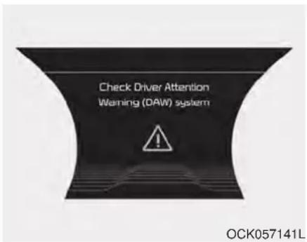 Check Driver Attention Warning (DAW) system OCK057141L