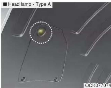 Close-up of a mechanical component with a highlighted circular feature and mounting holes (no text or symbols on the main subject)