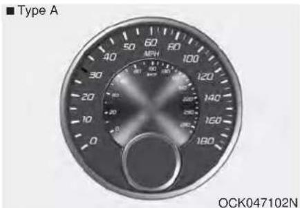 ■ Type A 40 50 60 70 80 90 100 MPH 30 20 10 0 120 20 10 0 140 10 0 160 0 180 OCK047102N
