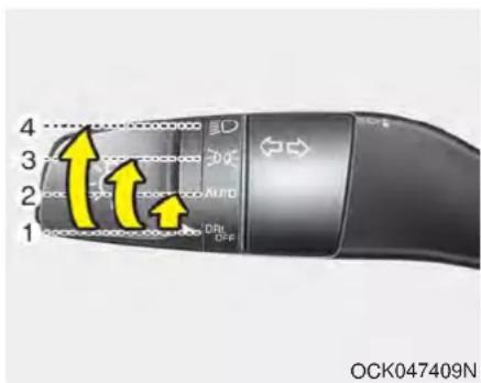 4 3 2 1 AUTO DRL OFF OCK047409N