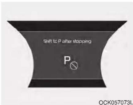 Shift to P after stopping P OCK057073L
