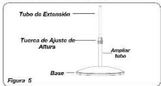 Tubo de Extension Tuerca de Ajuste de Altura Ampliar tubo Base Figura 5