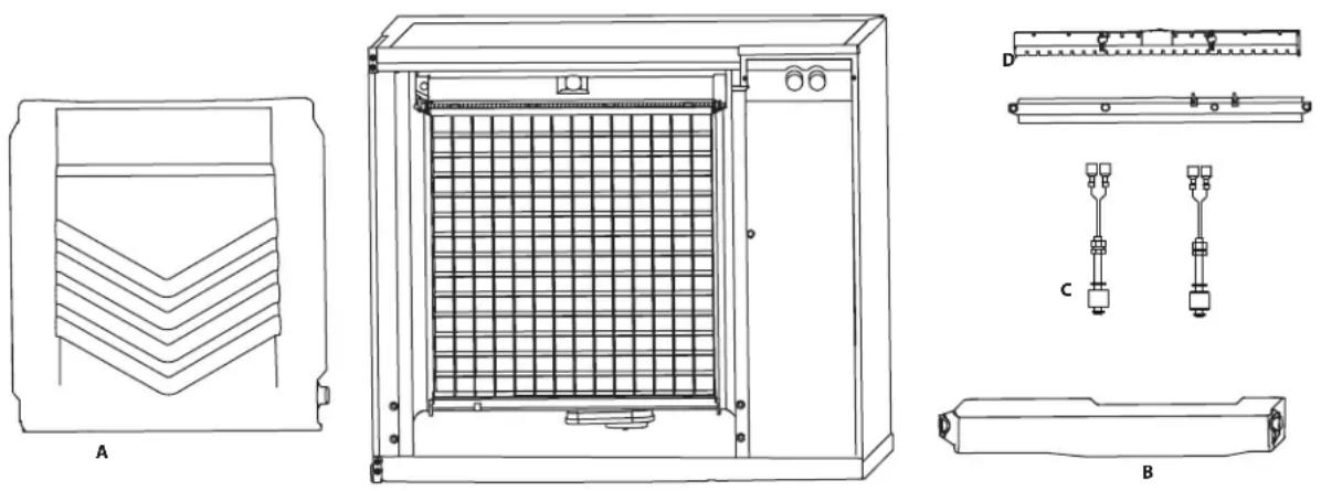 Manitowoc M Series 1400 - Remove the water distribution tube - 1