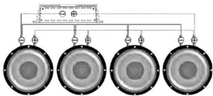 Deaf Bonce Apocalypse DPW-1540 - Serial connection of subwoofers - 3