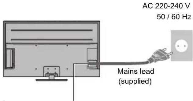 AC 220-240 V 50 / 60 Hz Mains lead (supplied)