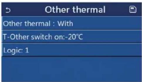 Other thermal Other thermal : With T-Other switch on:-20°C Logic: 1