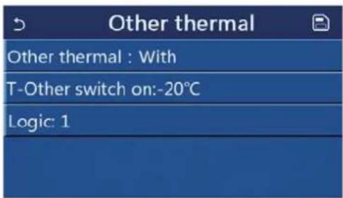 Other thermal Other thermal : With T-Other switch on:-20°C Logic: 1
