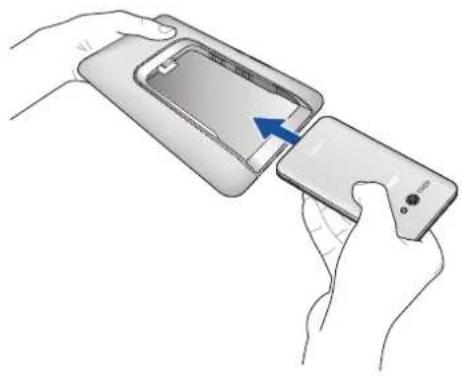 ASUS PadFone mini PF451CL - So setzen Sie das Telefon in das Tablet ein: - 1