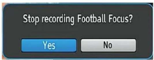 Stop recording Football Focus? Yes No