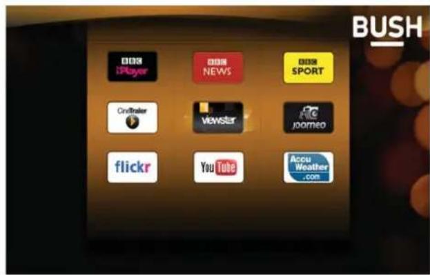 BUSH iPlayer iNews iSports On/Rater Viewstar jGpomeo flickr YouTube Accu Weather.com