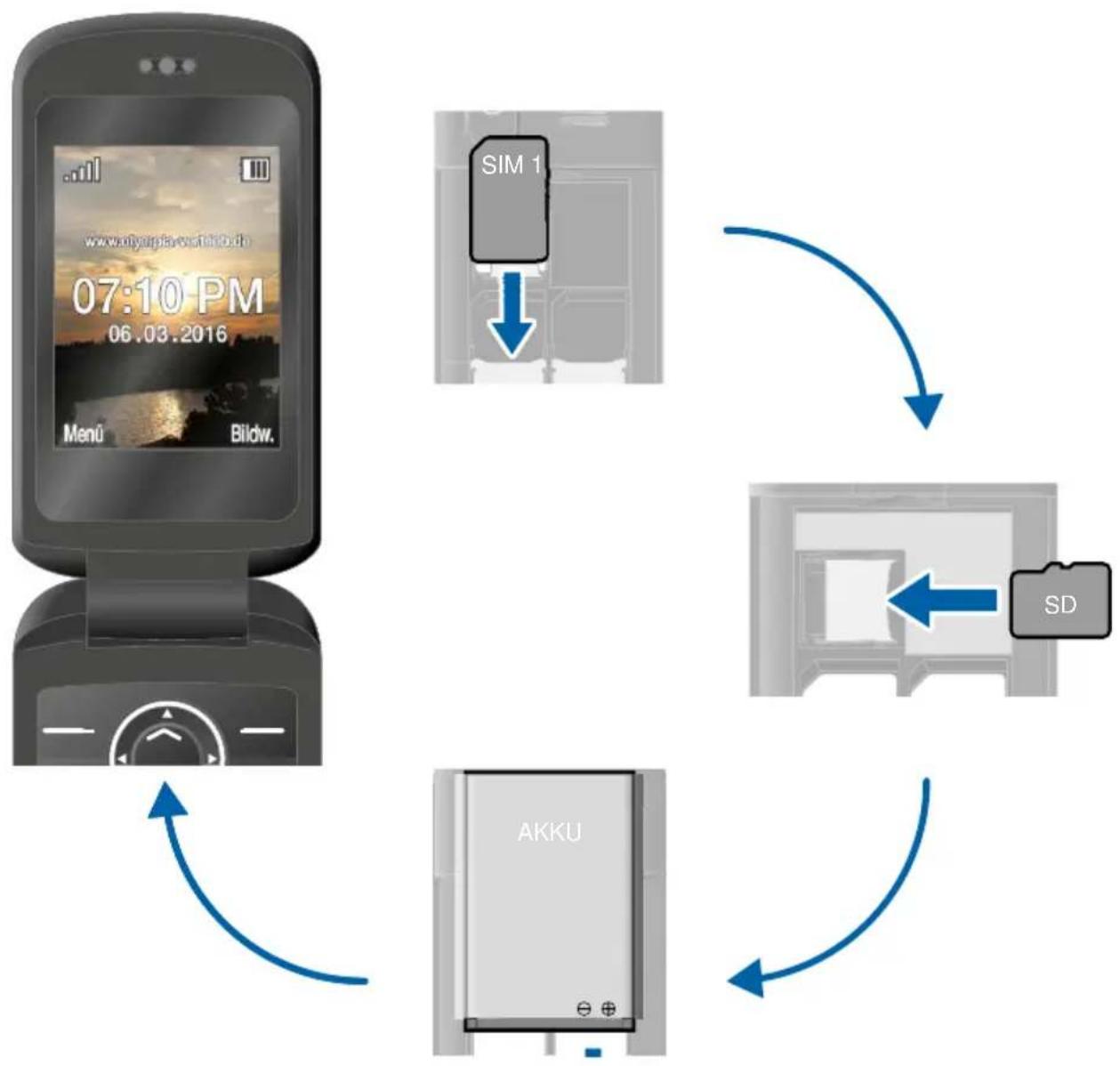 OLYMPIA Brava Plus - So nehmen Sie Ihr Mobiltelefon in Betrieb - 2