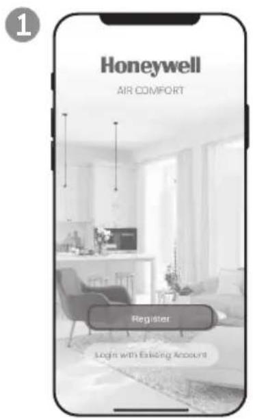1 Honeywell AIR COMFORT Register Login with Existing Amounts