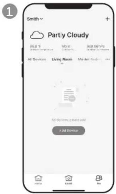 Smith Partly Cloudy 86.8 °F Moist 900 GMPs Air Devices Living Room Master Board Add devices, please add Add Device