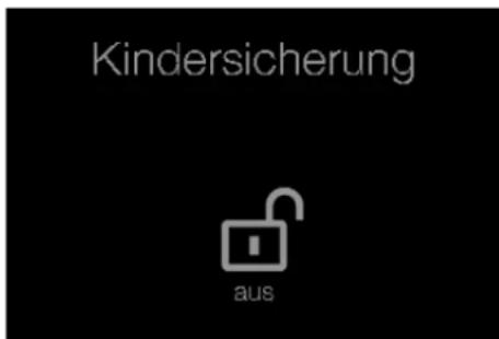 Kindersicherung aus