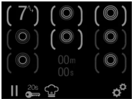 (7^) (○) (○) (○) (○) 00m 00s (○) II 20s