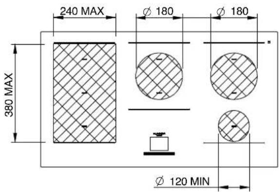 240 MAX Ø 180 Ø 180 380 MAX Ø 120 MIN