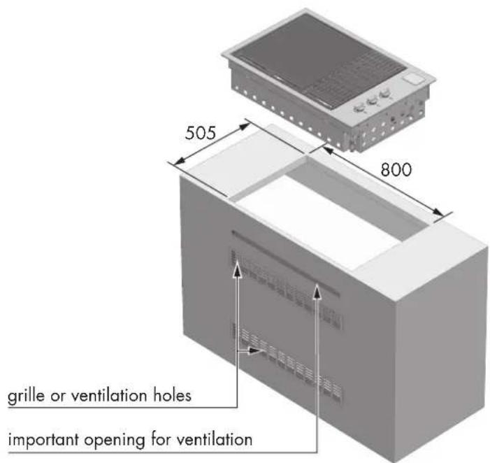 505 800 grille or ventilation holes important opening for ventilation