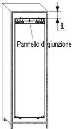 Technical diagram showing mechanical assembly and mounting details with labeled components and directional arrows