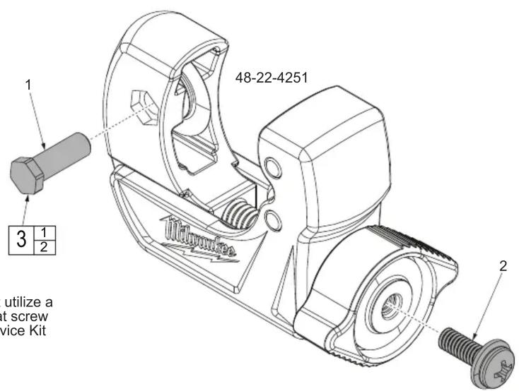 1 3 1 2 48-22-4251 utilizedes 2 utilize a at screw Service Kit