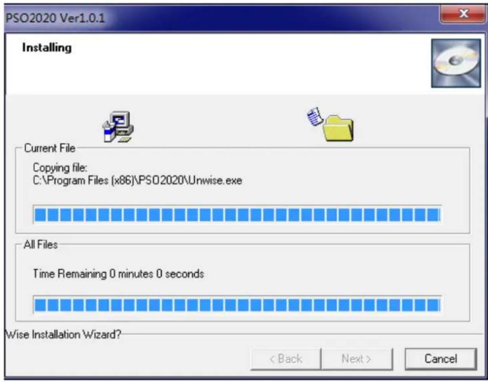 PSO2020 Ver1.0.1 Installing Current File Copying file: C:\Program Files (x86)\PSO2020\Unwise.exe All Files Time Remaining 0 minutes 0 seconds Wise Installation Wizard? < Back Next > Cancel