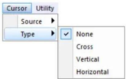 Cursor Utility Source Type ✓ None Cross Vertical Horizontal