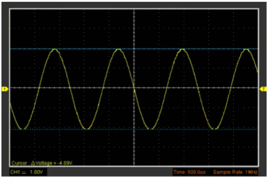 VOLTCRAFT PSO-120 - Measure the Amplitude of the First Waveform Peak of the Waveform - 1