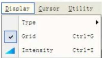 Display Cursor Utility Type Grid Ctrl+G Intensity Ctrl+I