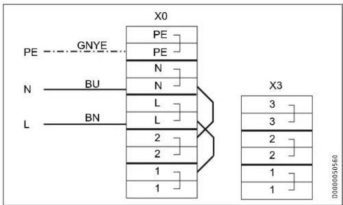 X0 PE GNYE PE N BU N L BN L 2 2 1 1 1 X3 3 3 2 2 1 1 D000005060