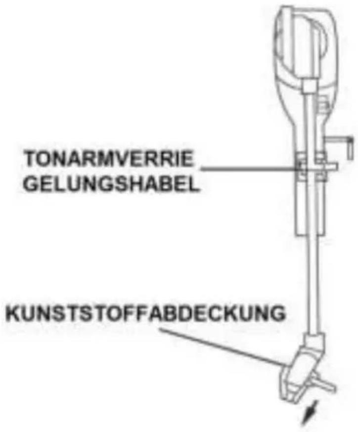 TONARMVERRIE GELUNGSHABEL KUNSTSTOFFABDECKUNG