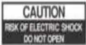 CAUTION RISK OF ELECTRIC SHOCK DO NOT OPEN