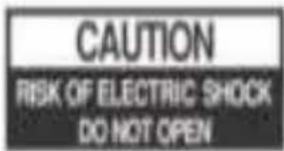 CAUTION RISK OF ELECTRIC SHOCK DO NOT OPEN