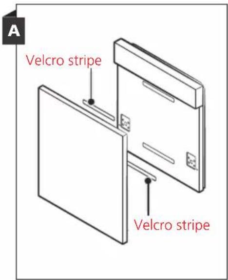 A Velcro stripe Velcro stripe