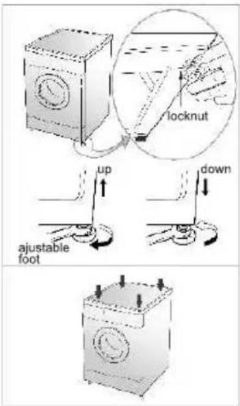 locknut up down ajustable foot