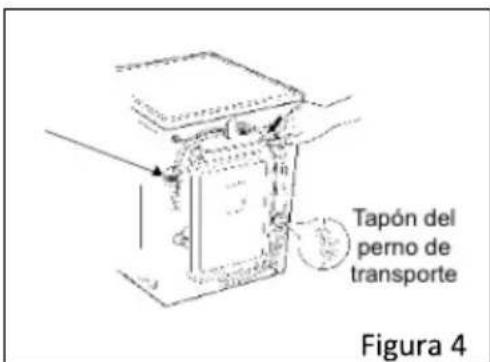 Tapón del perno de transporte Figura 4