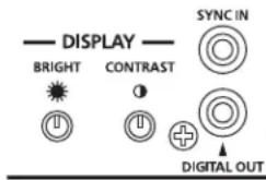 DISPLAY BRIGHT CONTRAST SYNC IN DIGITAL OUT