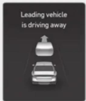 Leading vehicle is driving away