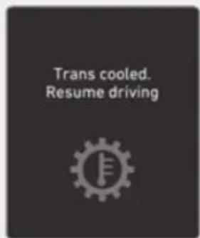 Trans cooled. Resume driving