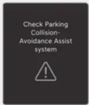 Check Parking Collision- Avoidance Assist system