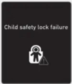 Child safety lock failure