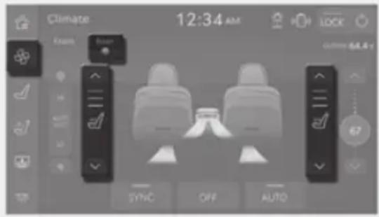 Climate 12:34 AM Finish Balance Guttn 64.4v SYNC OFF AUTO