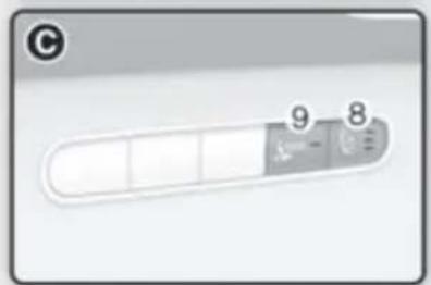 User interface control bar with numbered buttons and a play button icon
